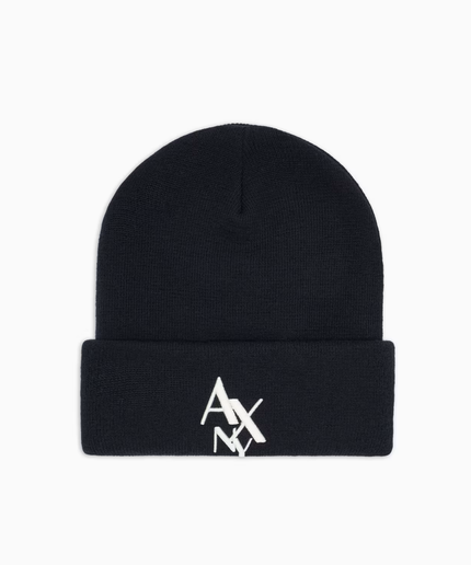 Cappello nero beanie con logo ny asv