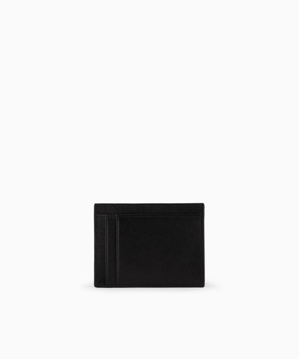 Porta carte nero in pelle