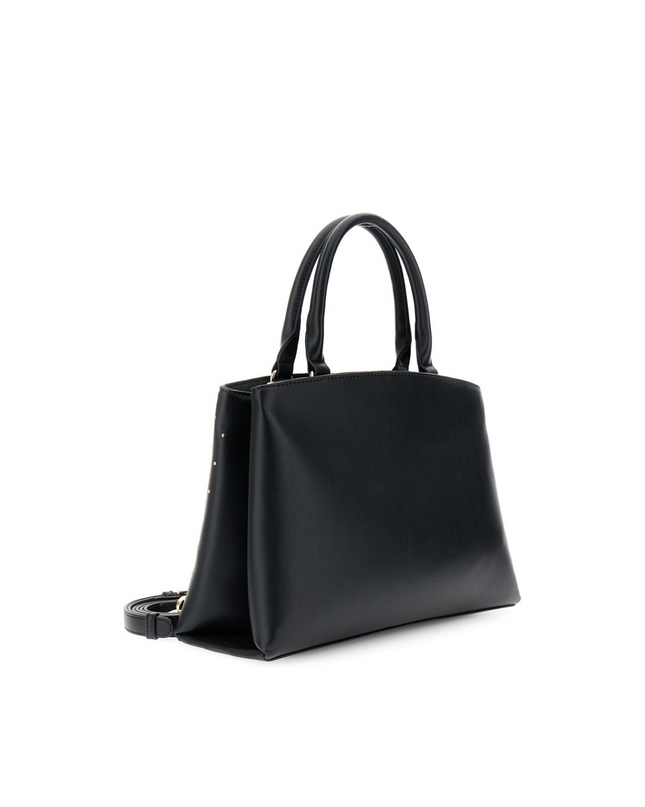 Borsa a mano con microborchie nero