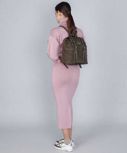 zaino in nylon oliva