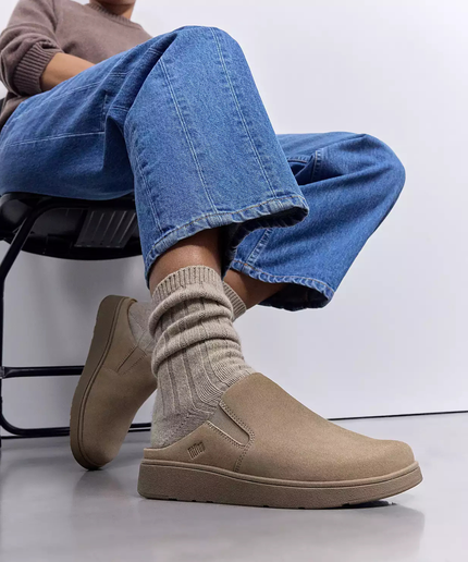 Sabot in camoscio grigio talpa