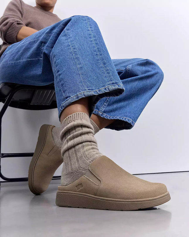 Sabot in camoscio grigio talpa