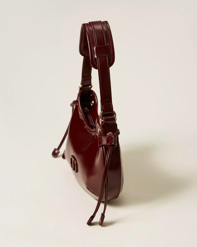 Borsa hobo 'Glossy' con stringhe