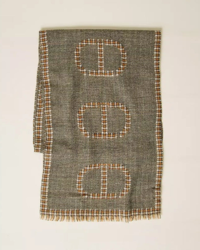 Stola jacquard con Oval T check