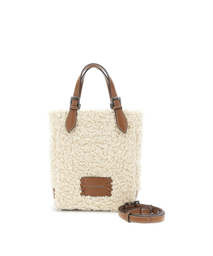 Borsa a mano in tessuto naturale