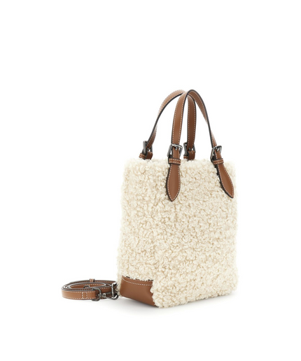 Borsa a mano in tessuto naturale