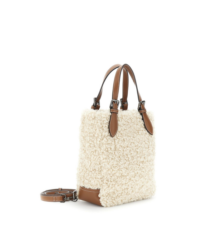 Borsa a mano in tessuto naturale
