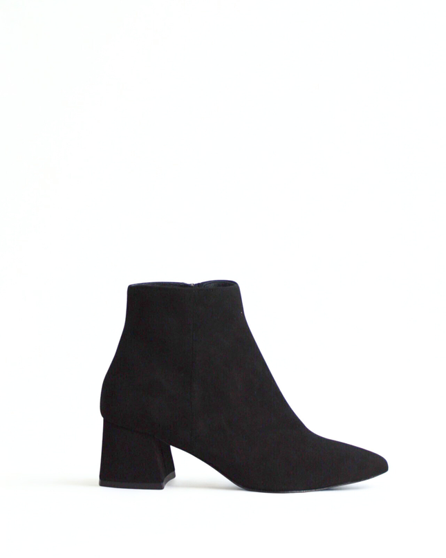 Tronchetto in pelle nero