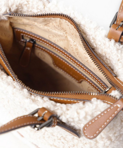 Borsa a mano in tessuto naturale