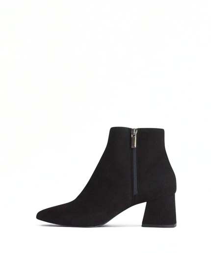Tronchetto in pelle nero