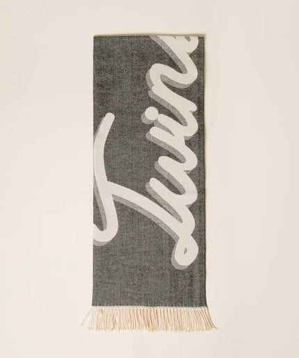 Sciarpa in panno jacquard con logo