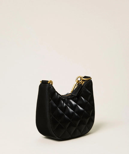 Mini borsa a tracolla in raso quilted