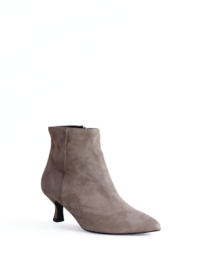 Tronchetto taupe in pelle