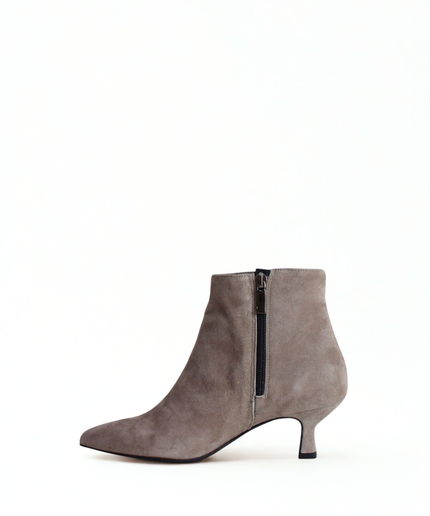 Tronchetto taupe in pelle