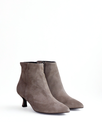 Tronchetto taupe in pelle