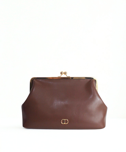 Borsa a tracolla a clutch con Oval T