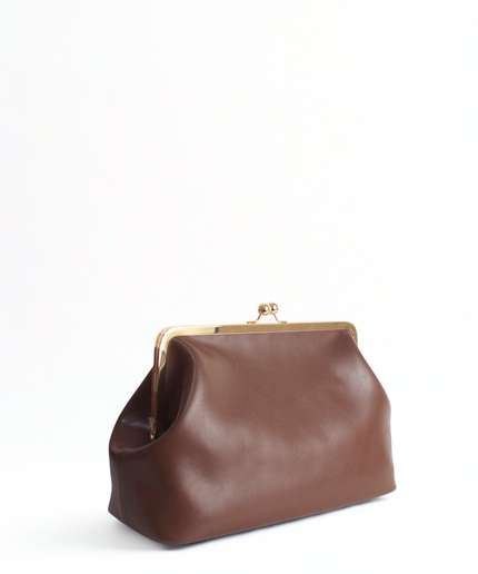 Borsa a tracolla a clutch con Oval T