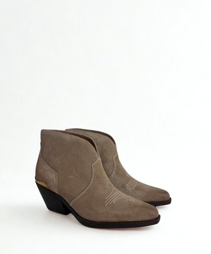 Stivaletti texani in pelle havana