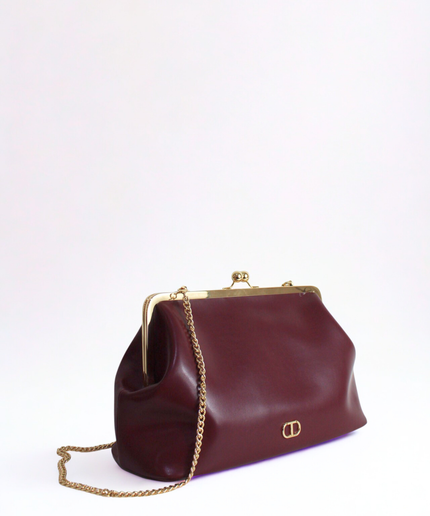 Borsa a tracolla a clutch con Oval T