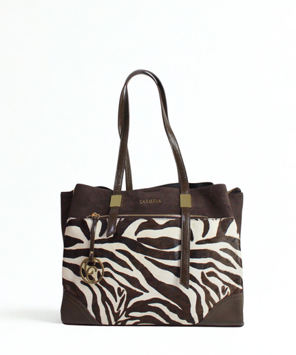 Borsa in pelle scamosciata