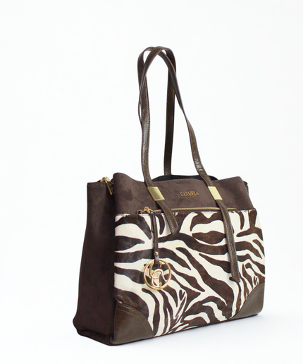 Borsa in pelle scamosciata