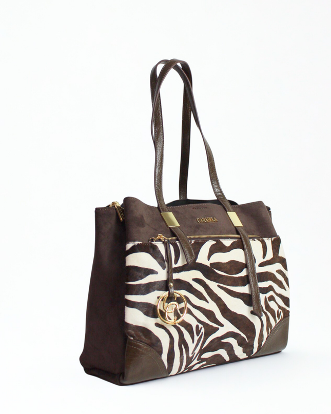 Borsa in pelle scamosciata