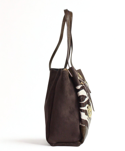 Borsa in pelle scamosciata