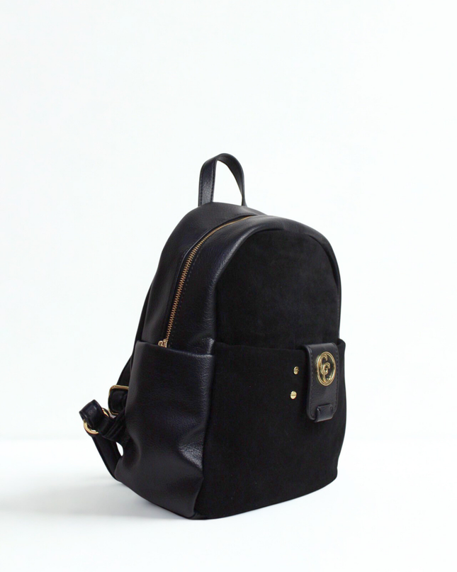 Zaino nero in pelle