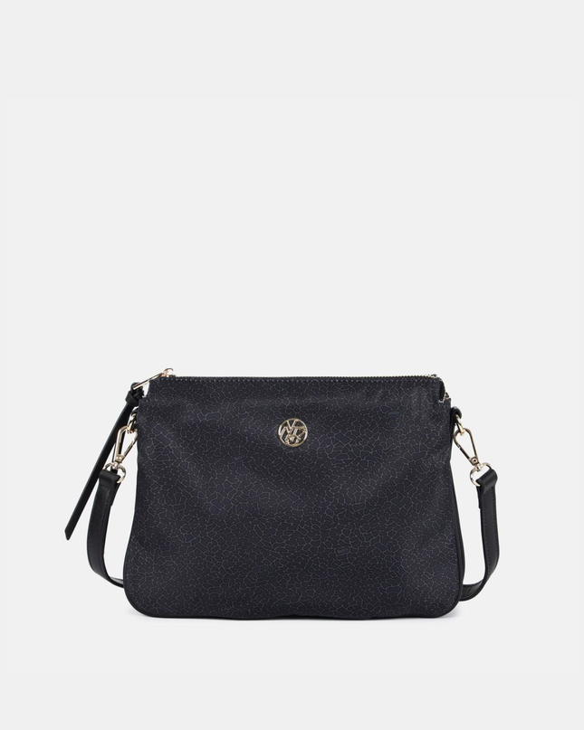 Borsa Tracolla Donna Cloud a 3 scomparti In Tessuto Logato