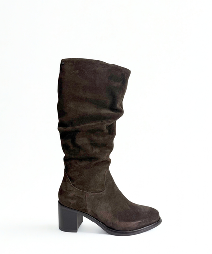 Stivale in pelle marrone