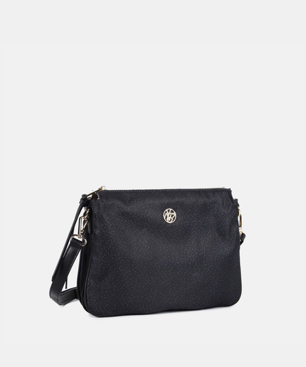 Borsa Tracolla Donna Cloud a 3 scomparti In Tessuto Logato