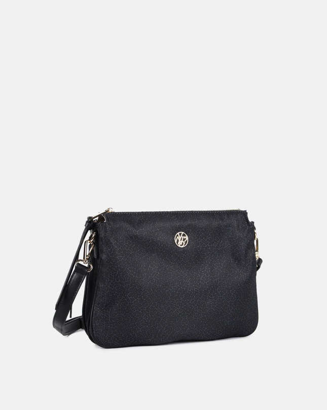 Borsa Tracolla Donna Cloud a 3 scomparti In Tessuto Logato