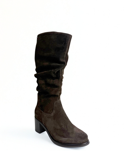 Stivale in pelle marrone