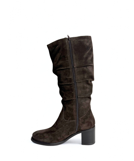 Stivale in pelle marrone