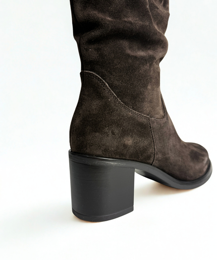 Stivale in pelle marrone