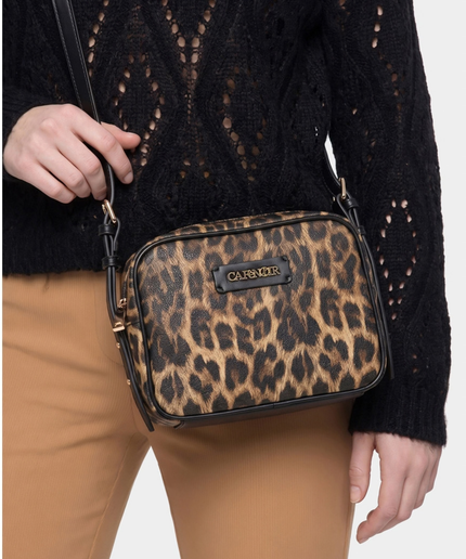 Borsa camera bag stampa leopardo
