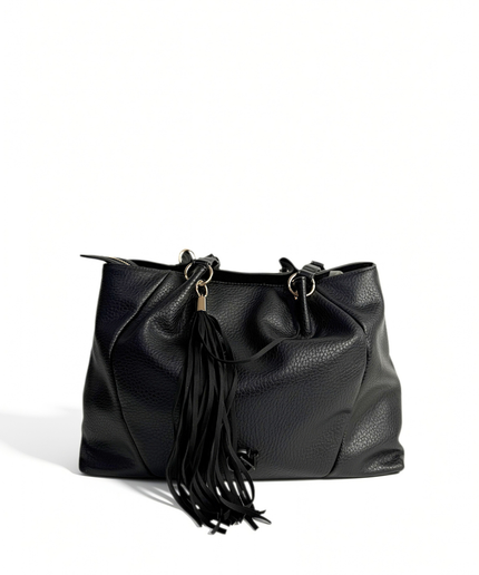 Borsa morbida con grana nera
