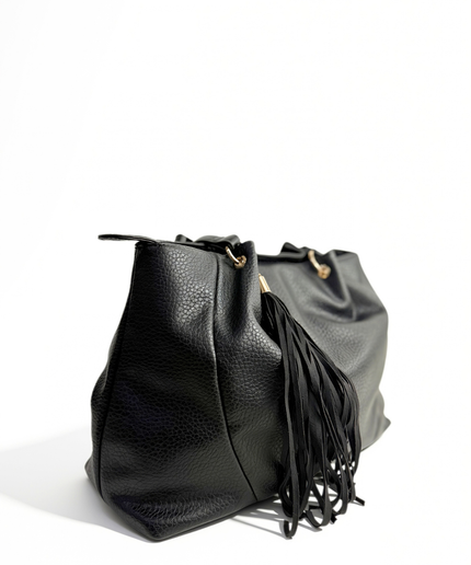 Borsa morbida con grana nera