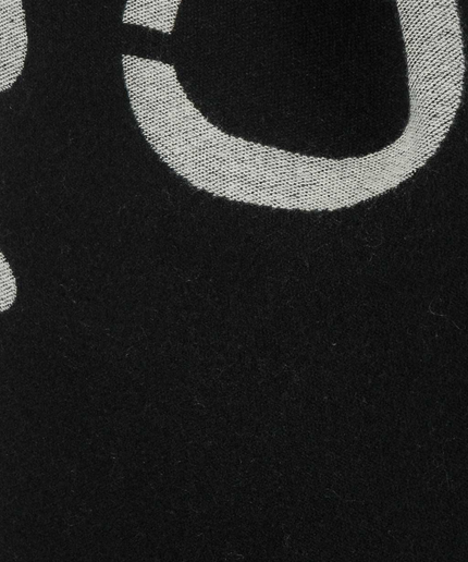 Stola jacquard con logo lettering