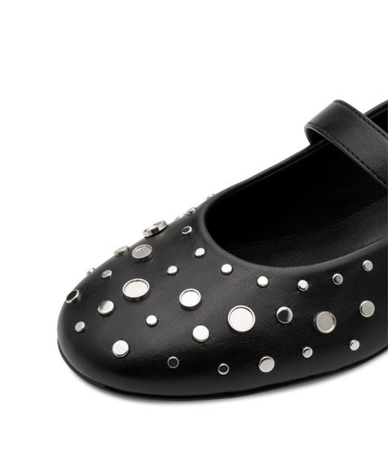 Ballerina nera con borchie