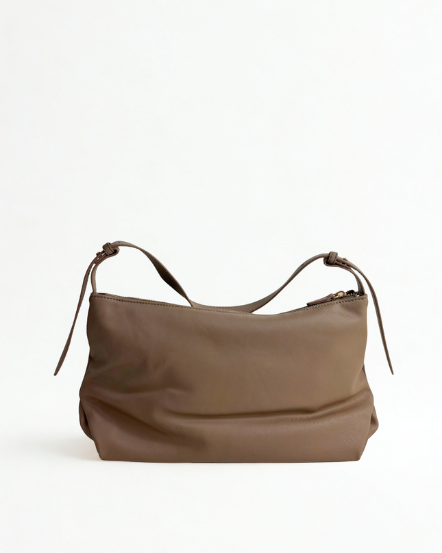 Borsa nylon crossbody beige