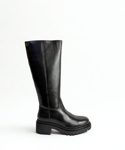 Stivale in pelle nero