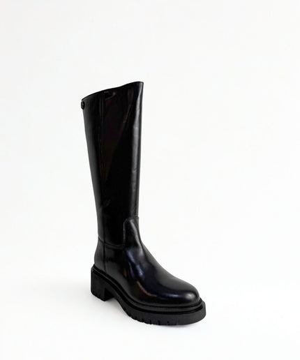 Stivale in pelle nero