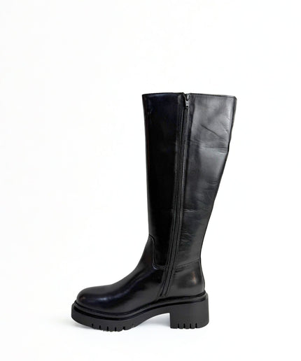 Stivale in pelle nero