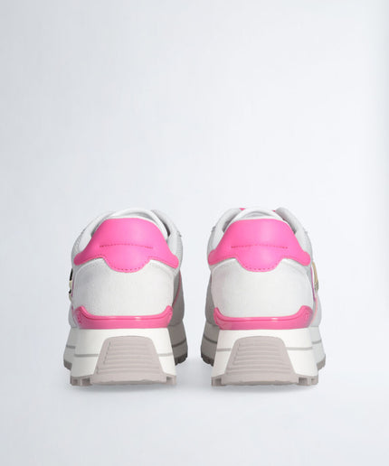 Plateausneaker aus Wildleder und Mesh
