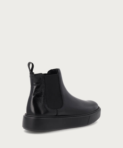 Beatles sporty Donna in pelle lucida nera
