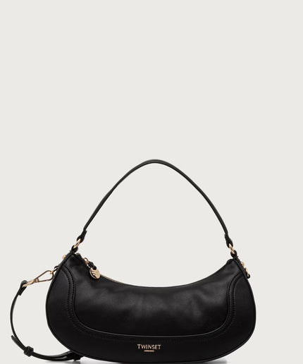 Borsa hobo a mezzaluna nera