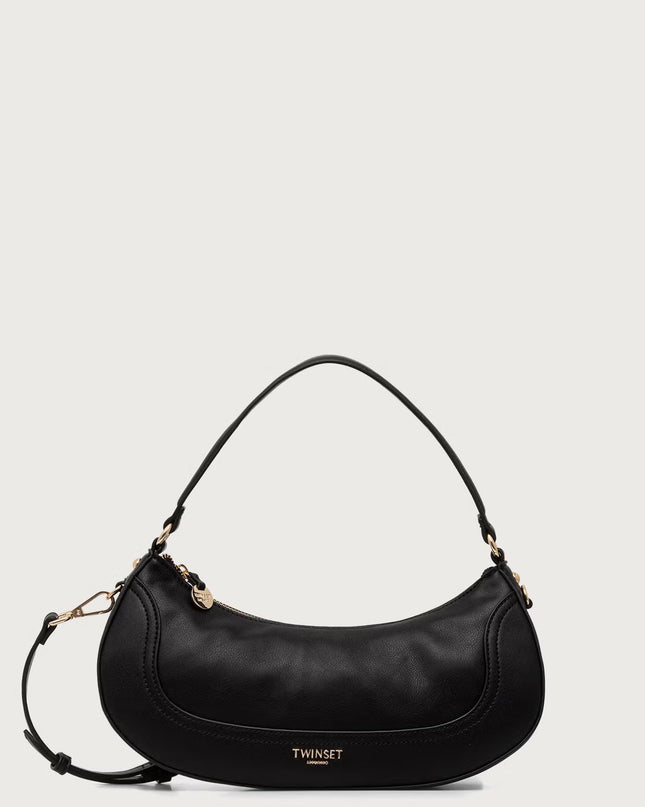 Borsa hobo a mezzaluna nera