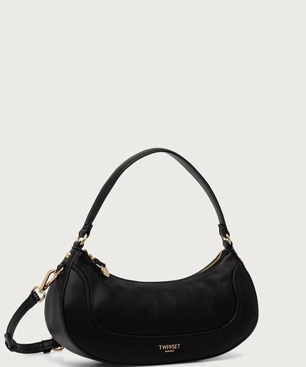 Borsa hobo a mezzaluna nera