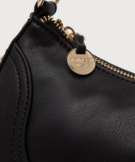 Borsa hobo a mezzaluna nera